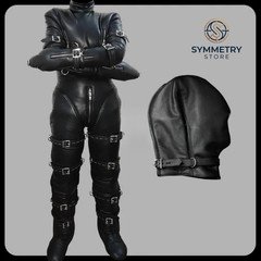 Padded Bondage Catsuit Full Body Restraint Suit Cow Leather Custom Made Catsuit