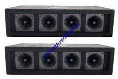 Pair 4-Way 200W Super Horn Tweeter Speaker Boxes Pro Studio DJ PA Car Home Audio