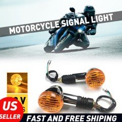 Pair Amber Turn Rear Signals LED For Light HL Sportster XL 883 XL 1200 92-up YEL