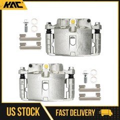 Pair Front Brake Calipers w/ Bracket For Chevy Silverado 1500 Tahoe GMC Sierra