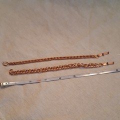Pair Solid Copper with Clip Clasps, Copper