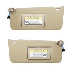 Pair Tan Sun Visor w/ Light & Mirror For Honda Accord 2008-2017 83280-TA5-A51ZA