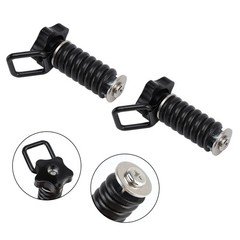 Pair Tie Down Anchor With D-Ring 1" Black Black For Polaris Rzr 570 800 900 1000