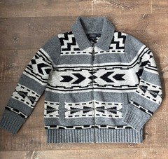 Pendleton Women's L 100% Shetland Wool Full Zip Southwest Cardigan Sweater
