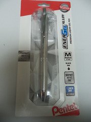 Pentel Energel Alloy Liquid Gel Roller Medium 0.7mm    SILVER    Metal Barrel