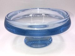 PER LUTKEN AKVA PEDESTAL BOWL HOLMEGAARD GLASSWORKS DENMARK 1960's
