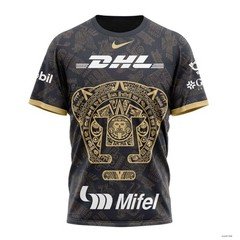 Personalized LIGA MX Pumas UNAM Shirt 3D 2023 – 2024 Away Aztec Design