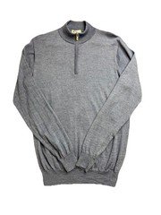 Peter Millar Men's 1/4 Zip Pullover Sweater Size Medium Navy Blue