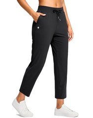 Petite Pants for Women 24"/26" Ankle Pants 2 Pockets Stretchy 7/8 Sweatpants ...