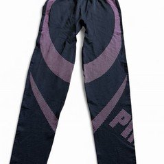 PINK Active Women's Black Pink Logo Knit Pull On Leggings Slim Fit Size M