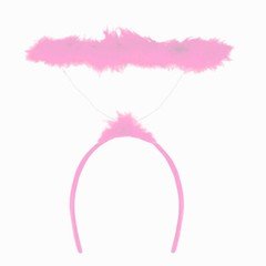 Pink Feather Angel Halo Headband Halloween Valentine's Day Qupid Costume