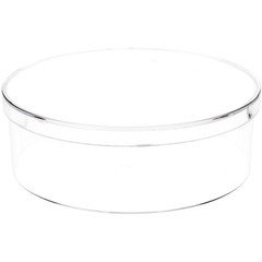 Pioneer Plastics 058C Clear Round Plastic Container, 4.375" W x 1.4375" H