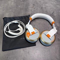 Pionner DJ HDJ-X5-HA D4DJ First Mix Happy Around DJ Headphone White Orange