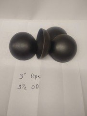 Pipe caps domed steel weld on 3.5" OD