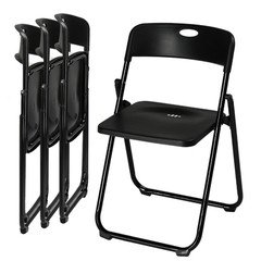 Plastic Folding Chair - White - 4/6Pack 280LB Weight Capacity Comfortable Seat