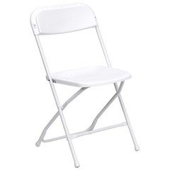 Plastic Folding Chairs White 10 Pack Indoor Outdoor Event Party 700 lb Capacity