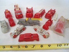 Plastic Toy Fire Engine Collection Lot Renwal F&F Wyandotte Plasticville