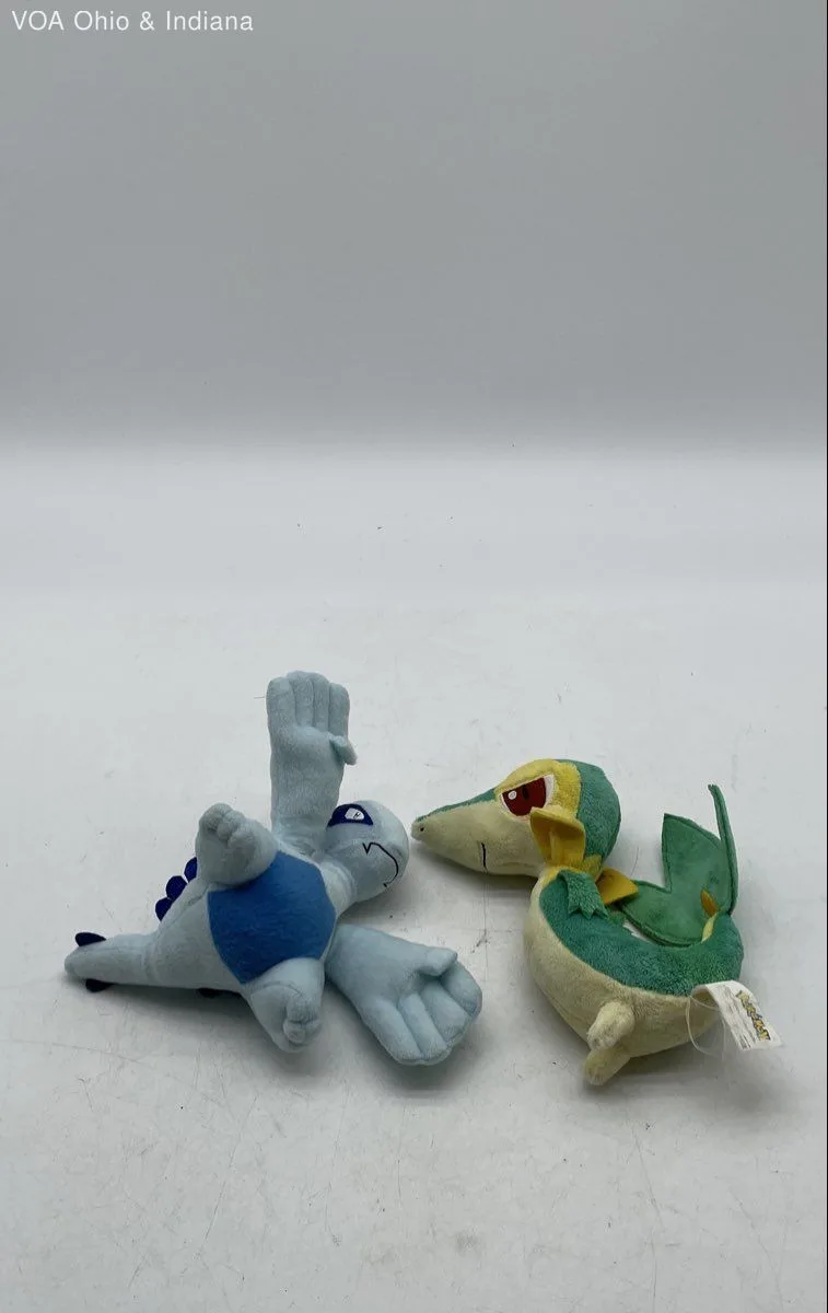 Pokemon Plush Lot Snivy Kyogre Nintendo Licensed 2011 Tush Tag 2 Items