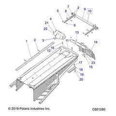 Polaris 1023793-485 Midnight Blue Rear Closeoff Switchback XCR XC 800 850 600 XC