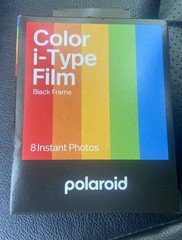 Polaroid Color i-Type Instant Film Black Frame 8 photos Production Date 02/26