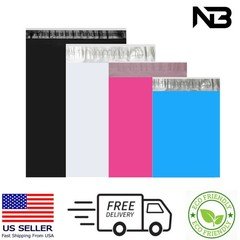 Poly Mailers Multi Colors - 6x9 7.5x10.5 9x12 10x13 12x15.5 14.5x19 19x24 24x24