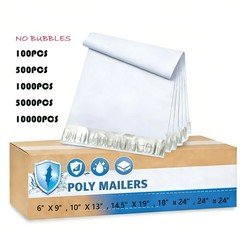 Poly Mailers Shipping Bags Envelopes 6x9 9x12 10x13 12x15.5 14.5x19 19x24 24x24