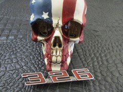 Pontiac 1966-67 Firebird / Lemans 326 Chrome & Red Hood Emblem Excellent Conditi