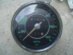 porsche 356 a/b vdo greenface speedomter