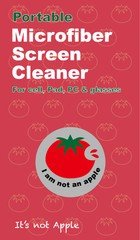 Portable Microfiber Screen Cleaner For Phone, Tablets, Glasses & more - 'Tomato'