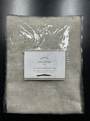 Pottery Barn Emery Linen Curtain Panel Drape Oatmeal Beige 96x50 Blackout Lining
