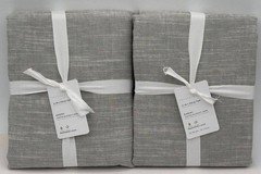 Pottery Barn Emery Linen Poletop BLACKOUT Drape (2) ~ 50 x 84 ~ Eucalyptus Green