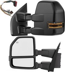 Power Heated Tow Mirrors Compatible with 2015–2020 Ford F-150, Trailer Towing 