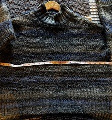 PrAna Women's Mock Neck Striped Knit Pullover Sweater Gray/Blue Size M