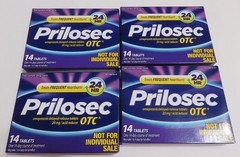 Prilosec OTC Acid Reducer Tablets 14 count (Quantity of 4 Boxes) EXP: 12/26