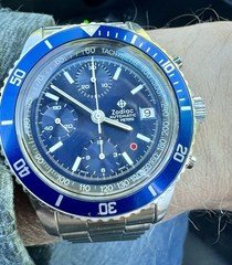 Pristine Zodiac Red Dot Automatic Valjoux/ETA 7750 Chronograph 40mm - Amazing
