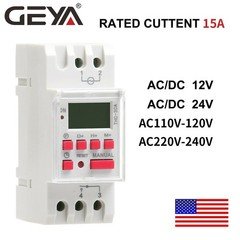 Programmable Digital LCD Timer Weekly Time Electronic Switch 15A AC/DC 12-240V