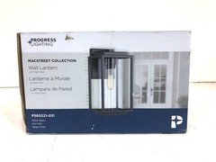 Progress Lighting Macstreet 1-Light 12 in. Matte Black Outdoor Wall Lantern New