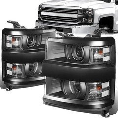 Projector Headlight Assembly Compatible with Chevy Silverado 2500 3500 HD 2015-2