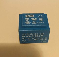 Pulse 115V/12V 1.5VA Type: BV 030-7136.0 N  EI Transformer PCB Mount