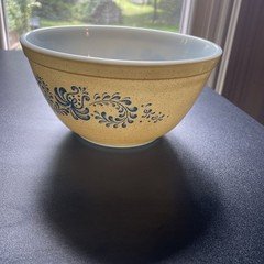 PYREX 402 Blue Colonial Mist Mixing Bowl 1.5 Liter Vintage Nesting Bowl USA