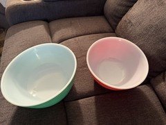 Pyrex Primary Colors Nesting Mixing Vintage Bowls Set of 2- 402, 403