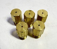 QTY-5 LEN27M18 LB-99225 Brass Gas Burner Orifice #52 .052 X 1/8” Male NPT