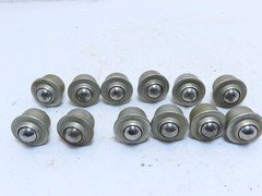 (Qty12) Heavy Duty 1" Diameter Stud Stem Mount Ball For Transfer Conveyor Tables