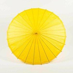 Quasimoon 32" Yellow Paper Parasol Umbrella by PaperLanternStore