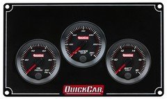 Quickcar Racing Products Gauge Panel Assembly Redline Panel 2-1/16in Op/Wt/Vt