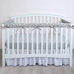 Quilted Standard Crib Rail Cover Protector Set Safe Teething Guard Wrap 3-Piece