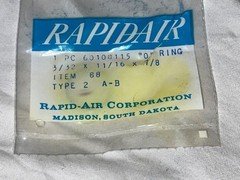 RapidAir 60108115 O Ring-Type 2 A-B  ITEM 88  3/32 x 11/16 x  7/8 Replacement #1
