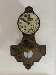 RARE 1930s Lux Novelty Pendulum Clock Working Original Antique Art Deco USA