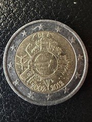 Rare 2002-2012  Two Euro Coin