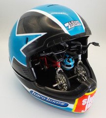 RARE Blue Dave Mirra 2000 Road Champs BXS Helmet Replica w/2 bikes & mini helmet